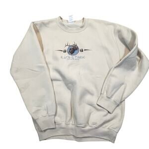 Estes Park Colorado Elk Embroidered Sweatshirt Tourist Crewneck Women‎ M